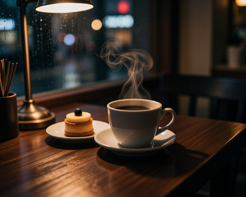 Cinematic Cafe Atmosphere