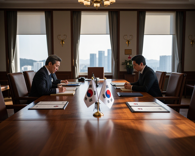 South Korean Political Meeting Atmosphere