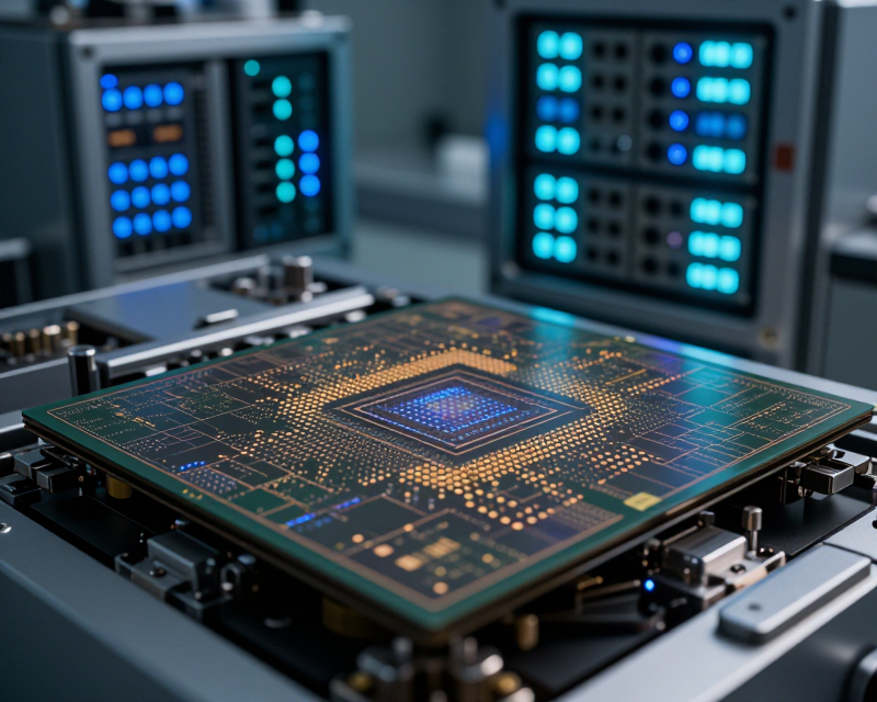 Advanced Semiconductor and AI Technology Concept