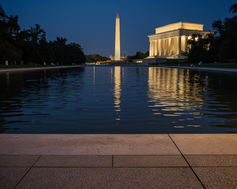 Lincoln Memorial Reflecting Pool Twilight