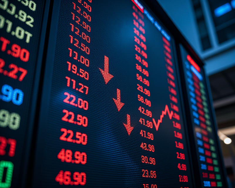 KOSPI Market Decline Visual