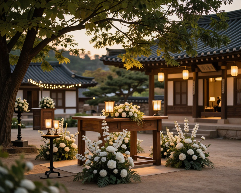 Elegant Outdoor Wedding Scene