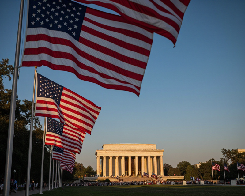 Symbolic American Independence Celebration
