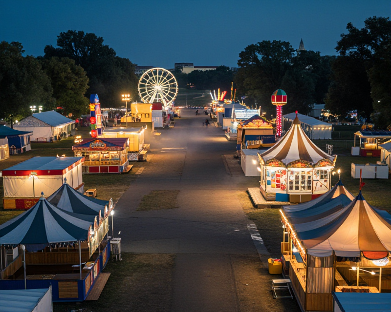 Cinematic view of the Great American State Fair