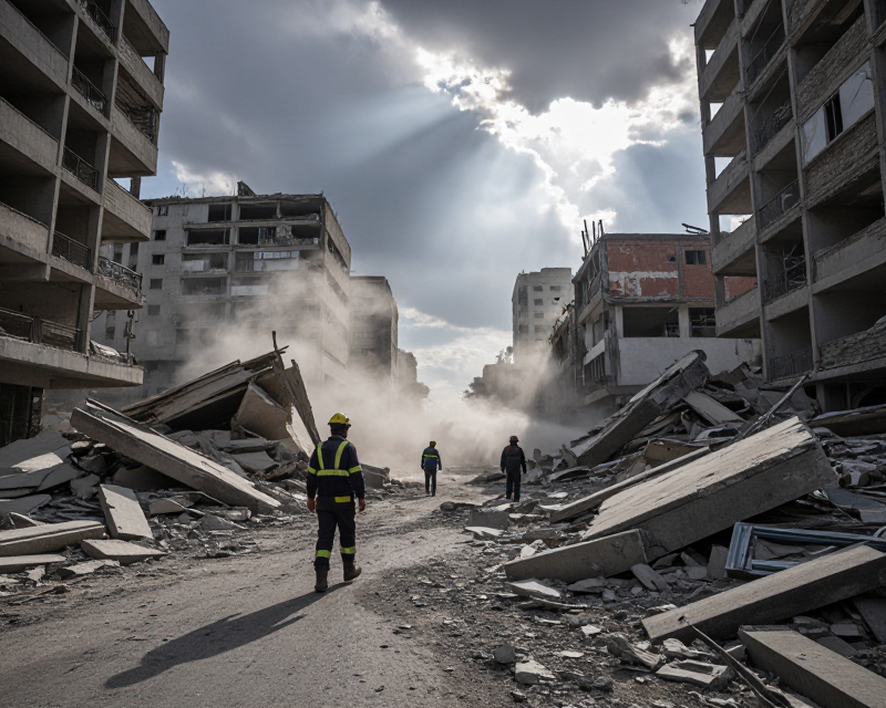 Earthquake Aftermath Scene