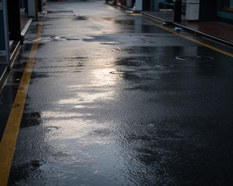 Rainy Seoul Street